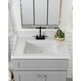 thumbnail image 5 of Design House 557629-WHT 25-inch Camilla Cultured Marble Center set Mount Rectangle Singe Bowl Vanity Top with Integrated Backsplash, Solid White, 5 of 19