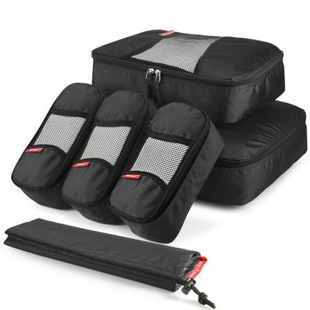Gonex Packing Cubes Luggage Travel Organizers Different Size Set 5 Colors (Best Way To Pack Carry On Luggage)