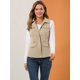 thumbnail image 2 of Chaleco Allegra K con cremallera y bolsillos sin mangas Anorak Utility Caqui XS, 2 of 6