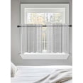 thumbnail image 5 of Black White Striped Tier Curtains 24 Inch Length, Sheer Curtains for Bedroom Living Room Window Modern Farmhouse Geometric Rod Pocket Drapes Kitchen Curtains Small Half Window 27.5"x24" 2 Panels, 5 of 6