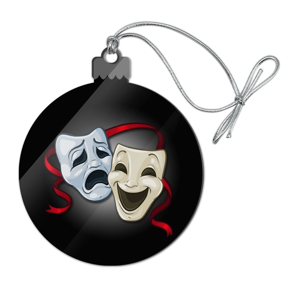 Drama Comedy Tragedy Masks Theater Acrylic Christmas Tree Holiday