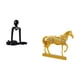 thumbnail image 5 of Escultura De Caballo Pensador Abstracto, Figura Decorativa, Adorno Para Dormitorio, Armario, Estantería, Chimenea, Hogar, Oficina, Resina Grabada Con Animal., 5 of 8