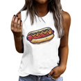 thumbnail image 2 of Mifsaly Independence Day Tank Tops Women Cotton Sleeveless Top Loose Fit Graphic Summer Patriotic Tees Breathable Soft Casual Daily Wear 4Th of July Shirts M, 2 of 4