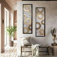 thumbnail image 4 of LuxenHome 2-Piece Gold and Brown Metal with Black Rectangle Frame Wall Decor Set, 4 of 6
