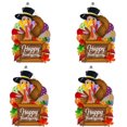 thumbnail image 1 of Bewildely 4 piezas, colgante, letrero de madera de pavo de Acción de Gracias, decoración del hogar, pavo de otoño, ideal para cocinas, hogares Decoración del hogar do, 1 of 6
