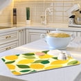 thumbnail image 5 of Iauyy Dish Drying Mat for Kitchen Counter, Super Absorbent & Hanging 16x18 / 18x24 Inch (S/M) Lemon Pattern, 5 of 8