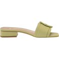 thumbnail image 6 of Sam Edelman Deacon Summer Pear Squared Open Toe Buckle Detailed Heeled Sandals (Summer Pear, 9.5), 6 of 6