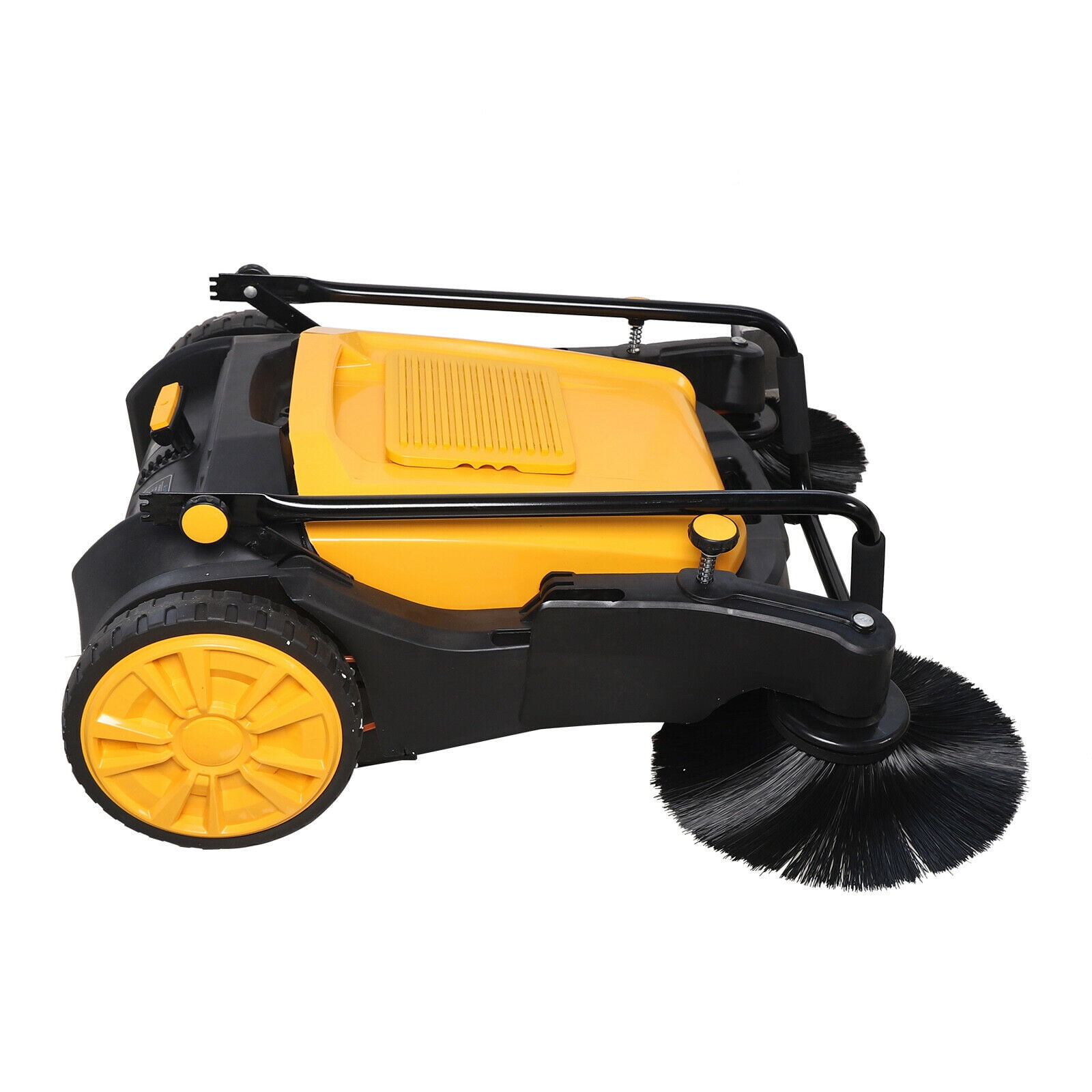 Miumaeov Manual Push Sweeper 39611ft²/h Walk-Behind Hand Push Floor Sweeper 14.53gal Capacity 41.34in Sweeping Width for Indoor Outdoor