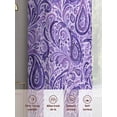 thumbnail image 6 of Vintage Purple Sheer Curtains 63 Inch Length 2 Panels Set, Retro Botanical Abstract Art Voile Window Treatment Rod Pocket Curtains Sheers Drapes for Bedroom/Living Room/Kitchen 52x"63"x2, 6 of 7
