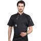 thumbnail image 3 of Chaqueta de cocina Cocina Delantal Tres botones con bolsillos delanteros Ropa de verano Camisas para hombres Suministros de cocina para asrill restaurante negro xxl Scienceny LF000331-16, 3 of 7
