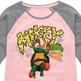 thumbnail image 3 of Teenage Mutant Ninja Turtles: Mutant Mayhem - Michelangelo AKA Mikey - Pizza Rules - Toddler And Youth Girls Raglan Graphic T-Shirt, 3 of 4