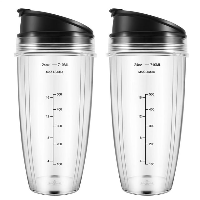 Vasos de Repuesto de 24 Onzas Compatibles con Licuadora Ninja BN401, BN701, SS101, BN400, BN800, BN801