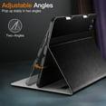 thumbnail image 4 of JETech Case for iPad Pro 11 4/3/2 (11-Inch, 2022/2021/2020 Model, 4th/3rd/2nd Gen.), PU Leather Business Folio Protective Tablet Cover with Pencil Holder & Pocket, Multi-Angle Viewing (Black), 4 of 6
