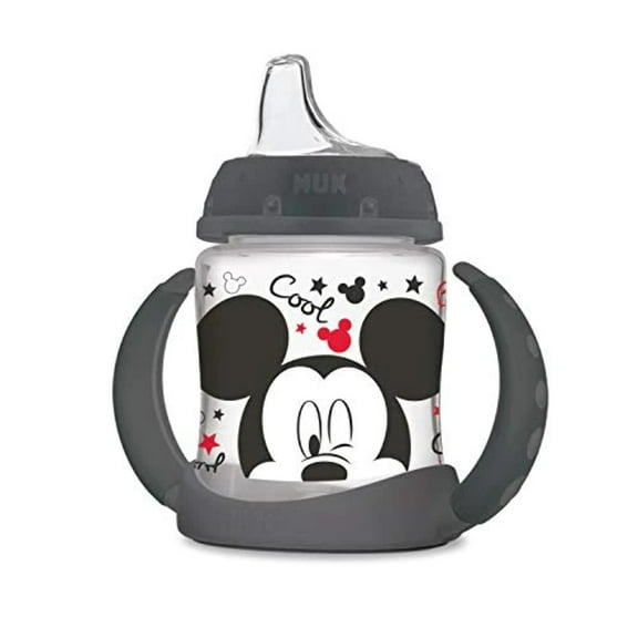 NUK Mickey Mouse Learner Cup, 5 oz, Soft Spout Sippy Cup, 1 Pack, 6  Months, Unisex