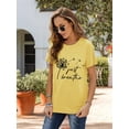 thumbnail image 4 of XCHQRTI Dandelion Tshirt Women Graphic Tees Casual Short Sleeve Christian Shirts, 4 of 6