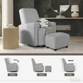 thumbnail image 3 of Evolur Holland Rectangular Upholstered Ottoman, Grey, 3 of 6