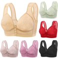 thumbnail image 4 of Fsqjgq Womens Underwear Bras for Women No Underwire Sport Bras Front Closure Cotton Bras Comfort No Underwire Seamless Bra Plus Size Wireless Bra Nipple Covers Removable Cup Sports Bras Lingerie, 4 of 9