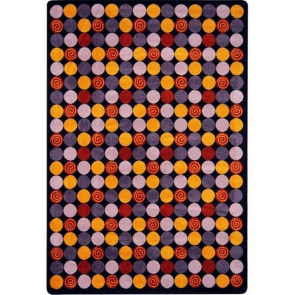 Kid Essentials Roundabout Rectangle Teen Area Rugs  02 Plum - 7 ft. 8 in. x 10 ft. 9 in.