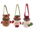 thumbnail image 1 of 3PCS Christmas Apple Tote Bags Portable Gift Candy Pouches Adorable Plush Chocolate Drawstring Handbags for Party (Random Style), 1 of 8