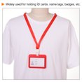 thumbnail image 6 of Uxcell 10.2x8cm Horizontal Clear Window ABS ID Badge Holder with Lanyard Red, 6 of 6