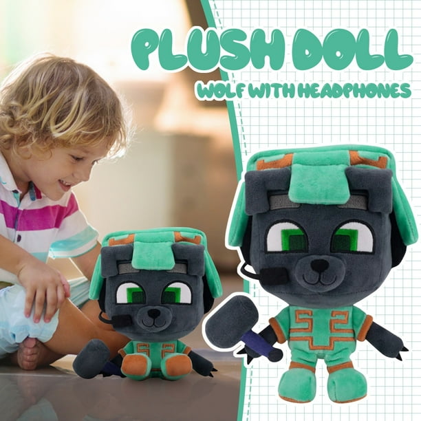Headphones,headphones bluetooth,wireless headphonesGame Peripheral Headphones, Wolf Plush Doll Dolls,Creative Decorative Decoration Toy