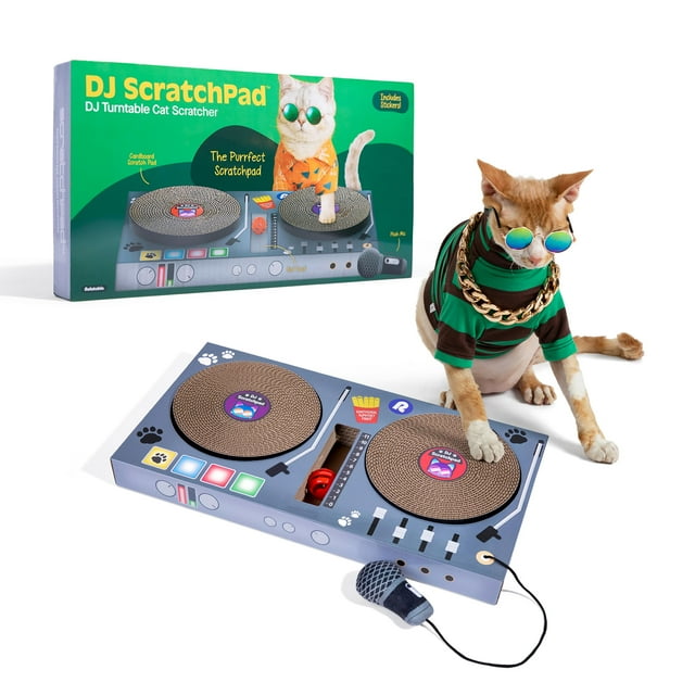 Bloc de notas para DJ Cat Toy de Relable con 2 ruedas para rascar