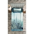 thumbnail image 3 of Ambesonne New York Quilted Bedspread Set 2 Pcs, Urban Modern City, Twin Size, Sky Blue, 3 of 3