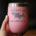 thumbnail image 3 of Bevvee Insulated Wine Tumbler 12 oz Sharkasm Shark Lover Gifts Tumblers, 3 of 4