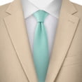 thumbnail image 3 of Jacob Alexander Men's Solid Color 2 inch Width Skinny Neck Tie - Aqua, 3 of 8