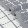 thumbnail image 4 of Unique Bargains Checkered Pure Cotton Hand Towel Set Grey 4-Piece, 4 of 5