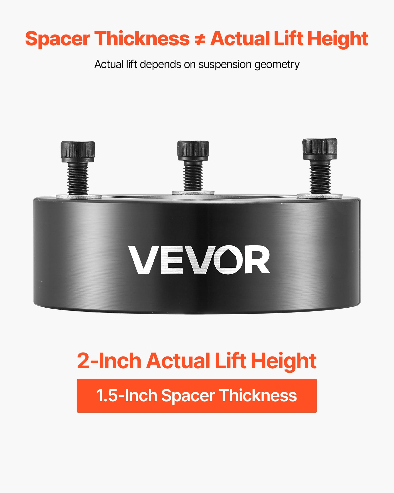 VEVOR 2 Inch Front Leveling Lift Kit for 2004-2025 Ford F150 2WD/4WD, 2003-2018 Expedition, 2005-2008 Lincoln Mark LT, Chassis Level Kit with 2PCS Heavy Duty Forged Aluminum Suspension Strut Spacers