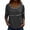 1-Black, variant on 3/4 Sleeve Length Tops for Women Lace Patch Casual Dressy Blouses Trendy Shirts Round Neck Loose Fit Tunic Top