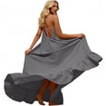 thumbnail image 3 of Xcmzpl Backless Cami Dresses for Women Cami Lounge Dress Backless Solid Color Sleeveless House Dress Long Sundress with Back Tie, 3 of 8