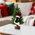thumbnail image 4 of 1pc Christmas Stockings,Dog Christmas Stockings,17" Big Xmas Stockings with Dog Silhouette, Classic Buffalo Plaid Stocking for Pet Xmas Holiday Party Decor, 4 of 5