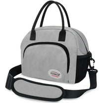 Aosbos Leakproof Reusable Lunch Bags for Women Insulated Lunch Tote Light Grey