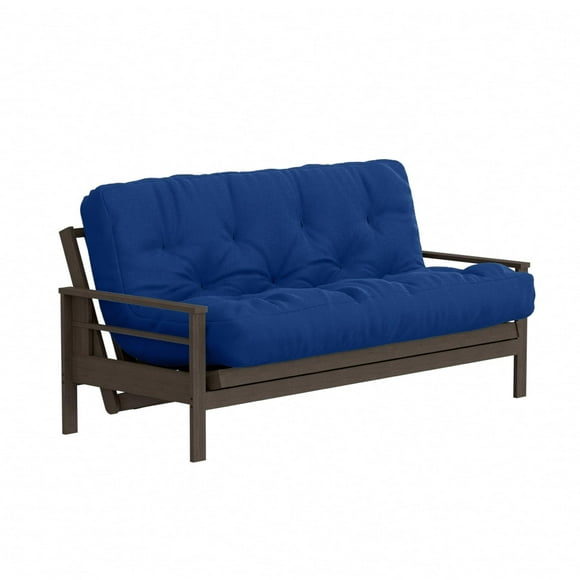 Royal Sleep Products by The Futon Factory 8 inch Foam Futon Mattress - Solid Royal Blue Cover - Full Size - CertiPUR Certified Foams - Made in USA - (Frame not Included)
