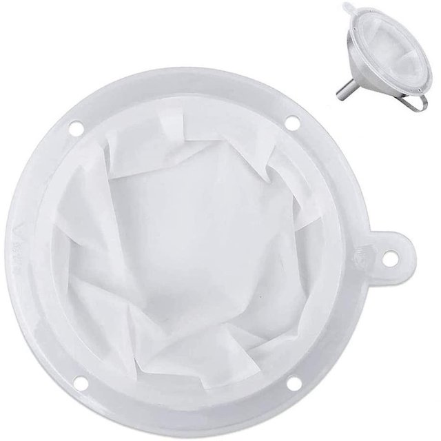 Colador de filtro de alimentos, colador de filtro de malla 400 para embudo de cocina de 5 pulgadas para transferir líquidos, aceite, café, vino, jugo, mermelada. Afortunado Sencillez