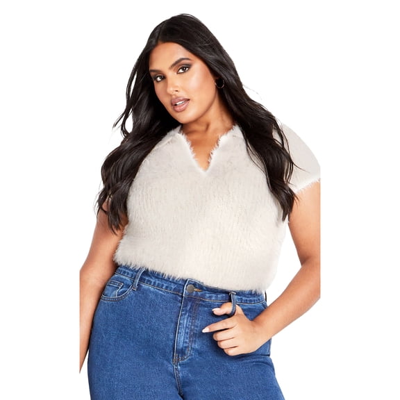 Avenue Women's Plus Size Cali Collar Sweater