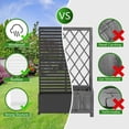thumbnail image 4 of FOOWIN 71" H Metal Planter with Trellis  and Wheels Set of 2, Outdoor Raised Garden Bed for Climbing Plants, Trellis Planter Box with Drainage Hole, Black, 4 of 10