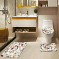 thumbnail image 4 of Halloween Skull Shower Curtain Set with Toilet Lid Cover and Non-Slip Rugs, Black Red Roses Day 4 Pcs Shower Curtains for Bathroom, Fall Bathroom Decor Accessories Set, 4 of 7