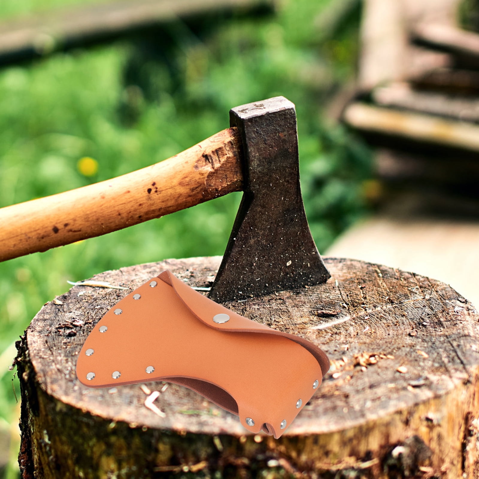 FOMIYES Hatchet Head Protect Cover Portable Orange Case for Safety 3Pcs