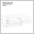 thumbnail image 7 of 104.72'' Mid-Century Modern Sofa , 4 Seat Couch With 2 Pillows, Double Cushions and Solid Wood Leg, Fabric Upholstered Loveseat Sofa For Livingroom Apartment Office, 7 of 7