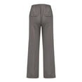 thumbnail image 6 of Men's Cotton Linen Pants Solid Color Casual Trousers, Lightweight Loose Beach Summer Pants for Vacation and Lounging,Dark Gray,XL, 6 of 7