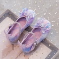 thumbnail image 6 of Gyujnb Girls' Sparkle Sequin Bow Formal Party Shoes Adjustable Strap Comfortable Low Heel Wedding Footwear, Closed Toe,9.5-10 Years, 6 of 8
