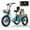 Cyan, variant on MOONCOOL Electric Tricycle for Adults, 20" Folding 3 Wheels Electric Bicycle, 48V 750W Motorized Three Wheel Ebike w/Aluminum Frame, Removable Battery and Basket, Certified to UL 2849 by SGS