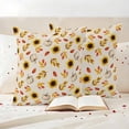 thumbnail image 3 of Sunflower Pumpkin Fall Outdoor Waterproof Pillow Covers, Thanksgiving Maple Leaves Linen Decorative Square Throw Pillowcase Sofa Cushion Sham for Patio/Couch/Chair, 18"x18" 2 Pack, 3 of 8