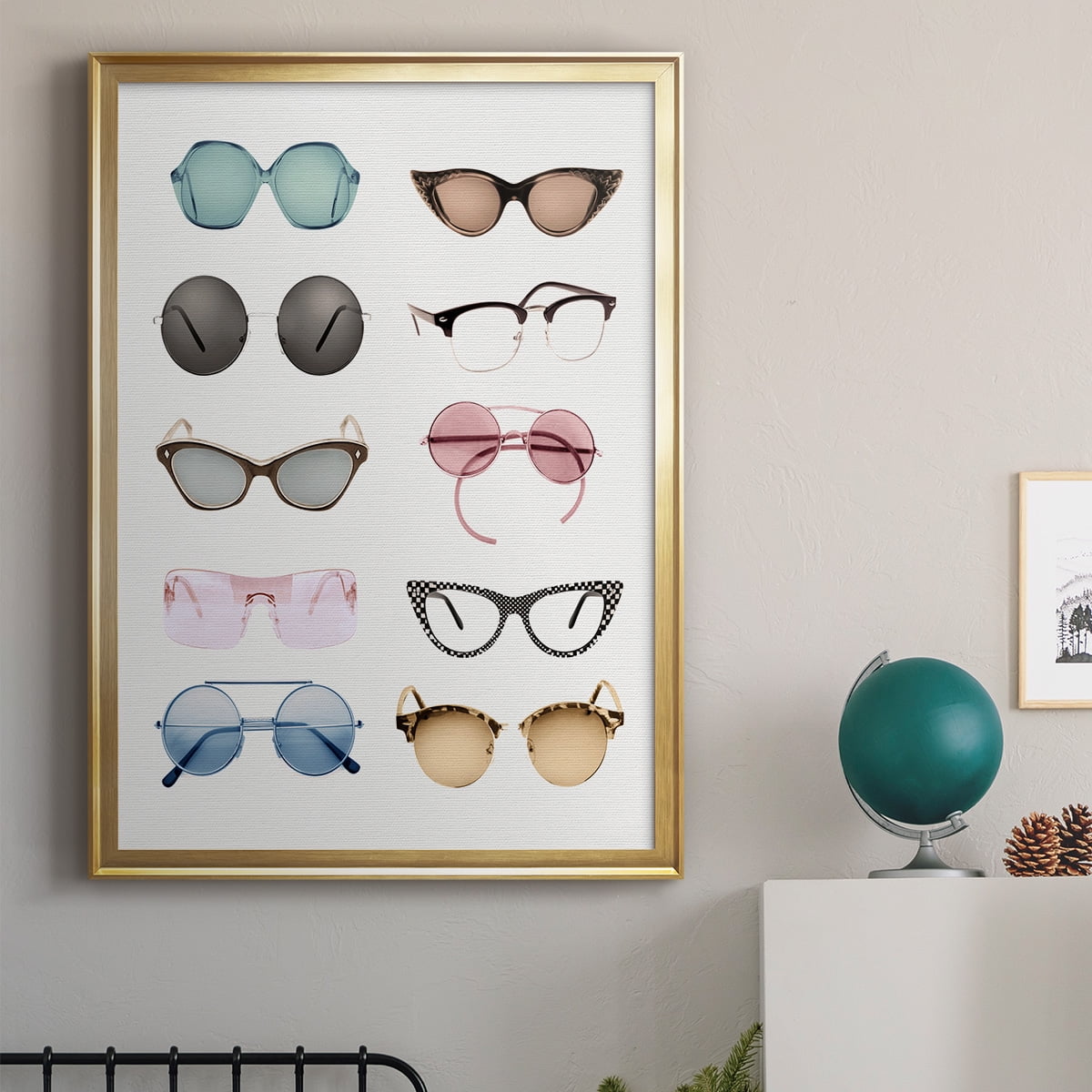 Vintage Glasses II Premium Classic Framed Print - Ready to Hang