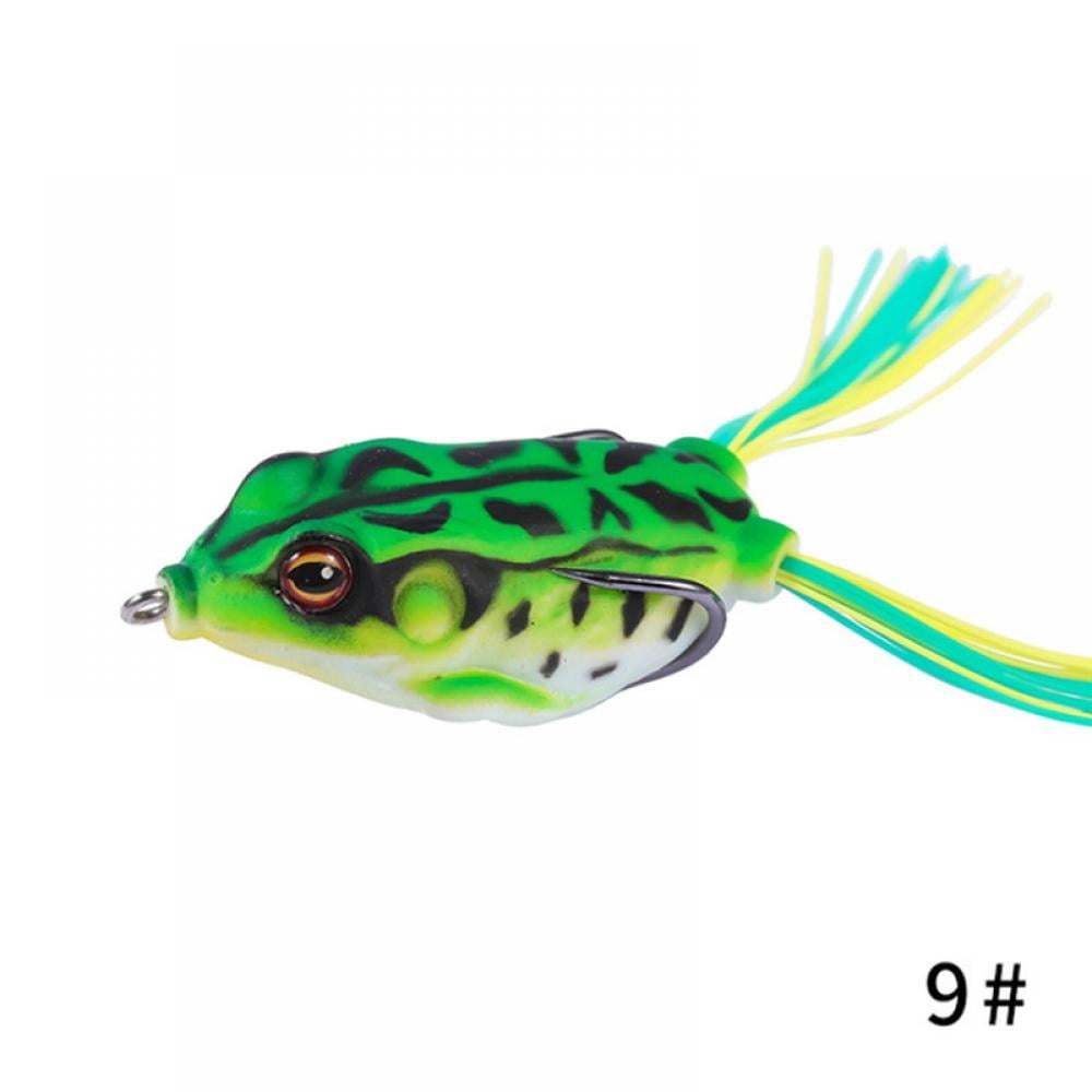 Double Propellers Frogs Soft Bait Double Bass Fishing Lures Soft Fishing Lures Realistic Design Floating Weedless Hooks Baits Kit for Freshwater Saltwater Fishing Lure