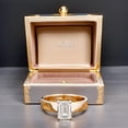 thumbnail image 6 of Sterling silver emerald cut cubic zirconia & hidden halo set gemstone ring, 6 of 6