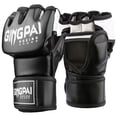 thumbnail image 4 of Guantes de boxeo de medio dedo para adultos, para hombres y mujeres, de cinco dedos, transpirables, prácticos, para entrenamiento, lucha Sanda, 4 of 4
